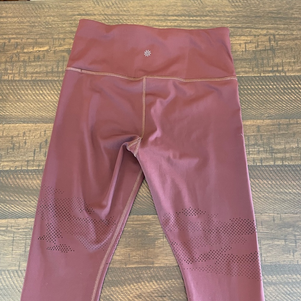 Athleta Persistence Laser Cut 7/8 Tight Burgundy